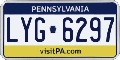 PA license plate LYG6297