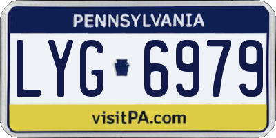 PA license plate LYG6979