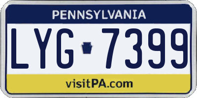 PA license plate LYG7399