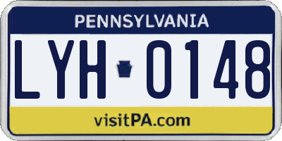 PA license plate LYH0148
