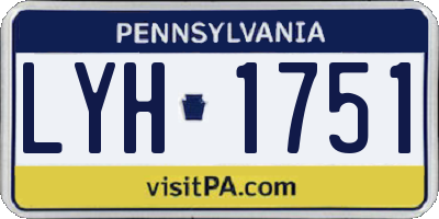 PA license plate LYH1751