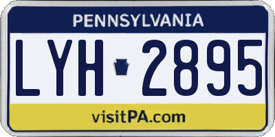 PA license plate LYH2895