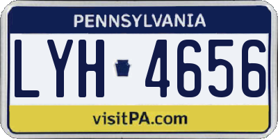 PA license plate LYH4656