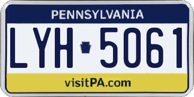 PA license plate LYH5061