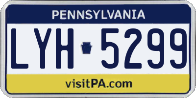 PA license plate LYH5299