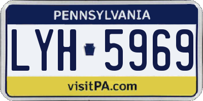 PA license plate LYH5969