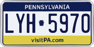 PA license plate LYH5970