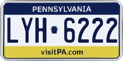 PA license plate LYH6222