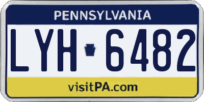 PA license plate LYH6482