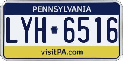 PA license plate LYH6516