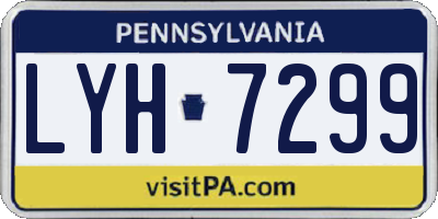PA license plate LYH7299