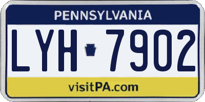 PA license plate LYH7902