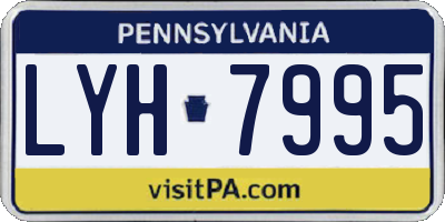 PA license plate LYH7995