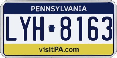 PA license plate LYH8163