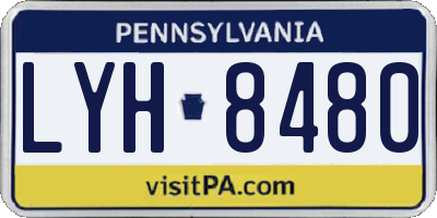 PA license plate LYH8480