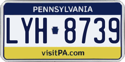 PA license plate LYH8739