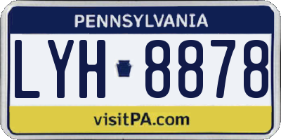 PA license plate LYH8878