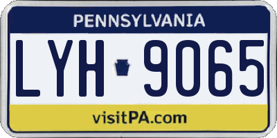 PA license plate LYH9065
