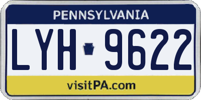 PA license plate LYH9622