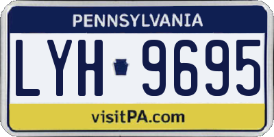 PA license plate LYH9695