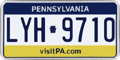 PA license plate LYH9710