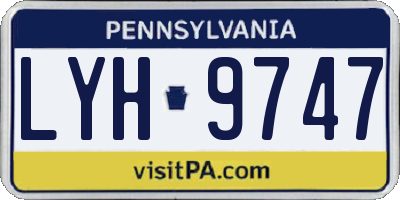 PA license plate LYH9747