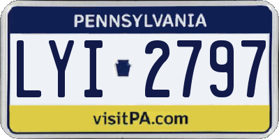 PA license plate LYI2797