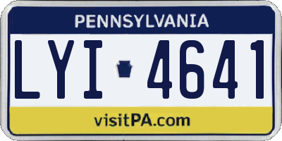 PA license plate LYI4641