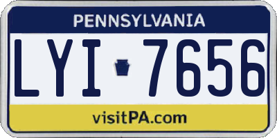 PA license plate LYI7656