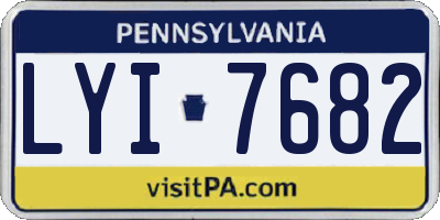 PA license plate LYI7682