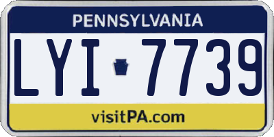 PA license plate LYI7739