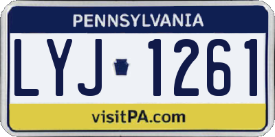 PA license plate LYJ1261