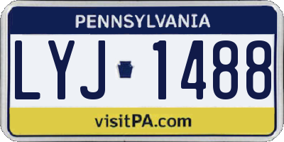 PA license plate LYJ1488