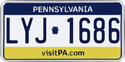 PA license plate LYJ1686