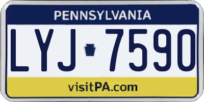 PA license plate LYJ7590