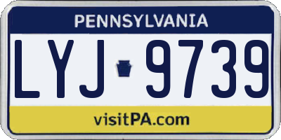 PA license plate LYJ9739
