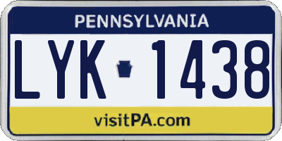 PA license plate LYK1438