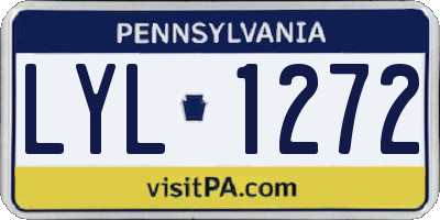 PA license plate LYL1272