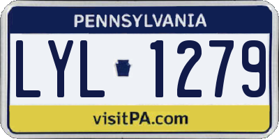 PA license plate LYL1279