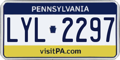 PA license plate LYL2297
