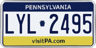 PA license plate LYL2495