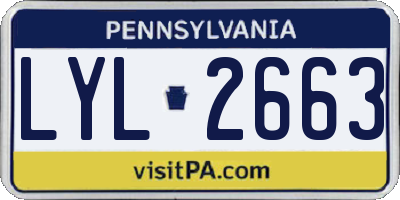 PA license plate LYL2663