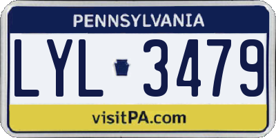 PA license plate LYL3479