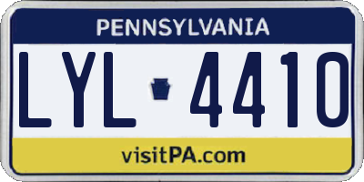 PA license plate LYL4410