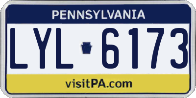 PA license plate LYL6173