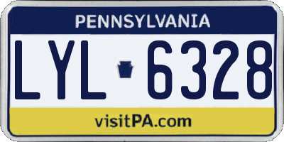 PA license plate LYL6328