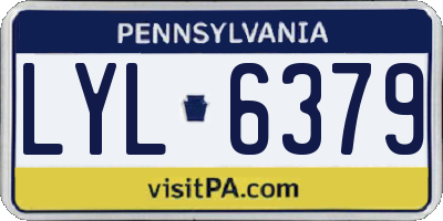 PA license plate LYL6379