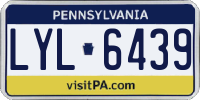 PA license plate LYL6439