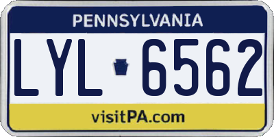 PA license plate LYL6562