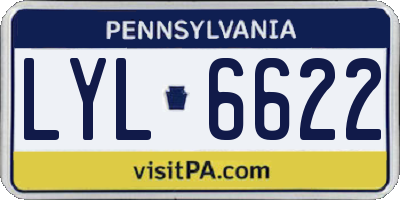 PA license plate LYL6622